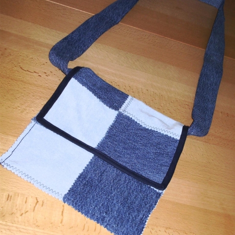 Schultertasche★aus Jeans★klein★in Patchwork★von Hobbyhaus