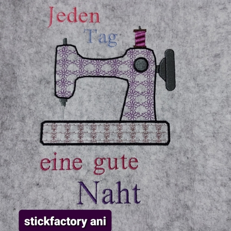 Jeden Tag eine gute Naht Stickdatei Set drei Größen