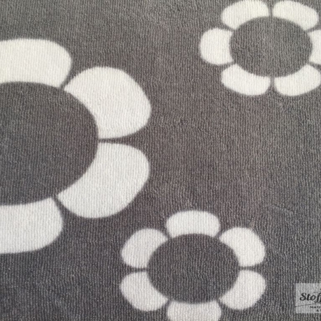 Joy flower Blumen grau Stretchfrottee Finnland