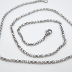 Edelstahkette runde Glieder - in 4 längen erhältlich (K08)