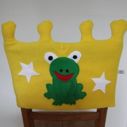 Stuhl Husse Krone Name Stuhlhusse Überwurf Frosch Schule Kita