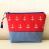 Kosmetiktasche Schminktäschchen maritim Anker