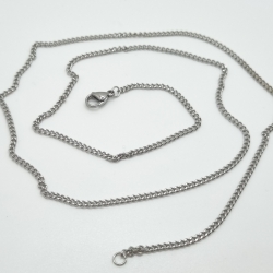  Edelstahlkette Gliederkette ca. 60cm lang (K17)