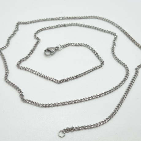  Edelstahlkette Gliederkette ca. 60cm lang (K17)