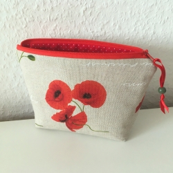 Kosmetiktasche Schminktasche Mohnblumen