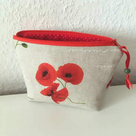 Kosmetiktasche Mohnblumen