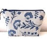 Kosmetiktasche Universaltasche beige Kornblumen