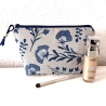 Kosmetiktasche Universaltasche beige Kornblumen