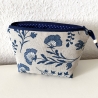 Kosmetiktasche Universaltasche beige Kornblumen