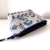Kosmetiktasche Universaltasche beige Kornblumen