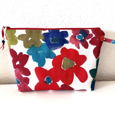 Große Kulturtasche mit Innenfächer Kosmetiktasche Windeltasche 