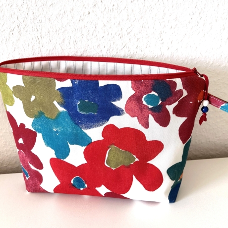 Große Kulturtasche mit Innenfächer Kosmetiktasche Windeltasche 