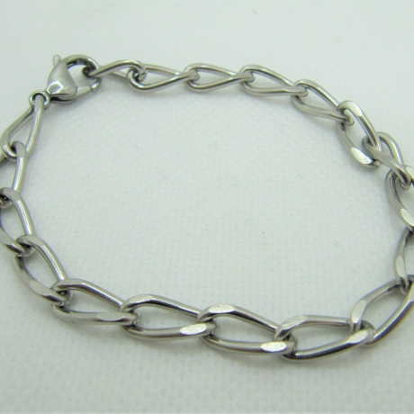 Edelstahl Gliederarmband große Glieder (K29)