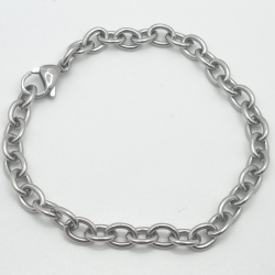 Edelstahl Gliederarmband große Glieder ca. 20 oder 23 cm (K39)