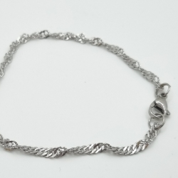 Edelstahl Gliederarmband  ca. 19,5 cm (K41)