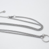 Edelstahl Gliederkette für Anhänger mit Karabiner (K50)