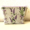 Kosmetiktasche klein Lavendel beige violett