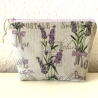 Kosmetiktasche klein Lavendel beige violett