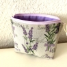 Kosmetiktasche klein Lavendel beige violett