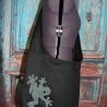 schwarze Yogatasche Tasche Yoga Umhängetasche Frosch