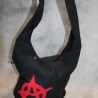 schwarze Yogatasche Tasche Punk Yoga Umhängetasche Anarchie