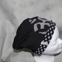 Goa Wende Beanie Om Mütze schwarz Sterne Beanie Schlapphut