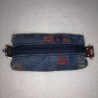 Hundekotbeutel Tasche blau lila Muster inklusive Kotbeutel 