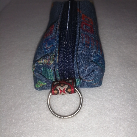 Hundekotbeutel Tasche blau lila Muster inklusive Kotbeutel 