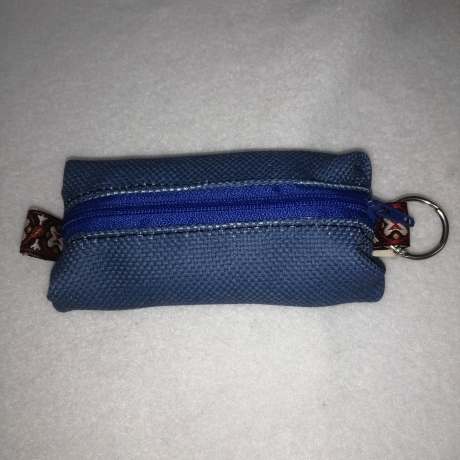 Hundekotbeutel Tasche blau lila inklusive Kotbeutel 