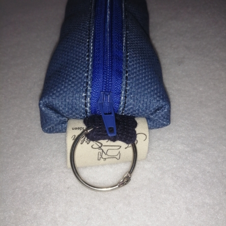 Hundekotbeutel Tasche  blau schwarz inklusive Kotbeutel 