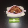 Hundekotbeutel Tasche creme rosa braun inklusive Kotbeutel 