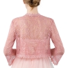 Festliches offenes Bolero-Jäckchen Seide-Chiffon, 3/4 Ärmel