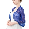 Festliches offenes Bolero-Jäckchen Seide-Chiffon, 3/4 Ärmel