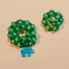 Kinder-Schmuck-Set Kette & Armband Elefant Grün Perlenschmuck 