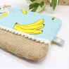 Kleine Tasche Reisepasshülle Bananen Handmade Unikat Geschenkidee