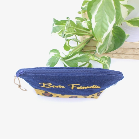 Universal-/Kosmetiktasche bestickt Beste Freundin Geschenkidee