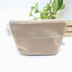 Universal-/Kosmetiktasche Samt Beige Mandala Geschenkidee Unikat