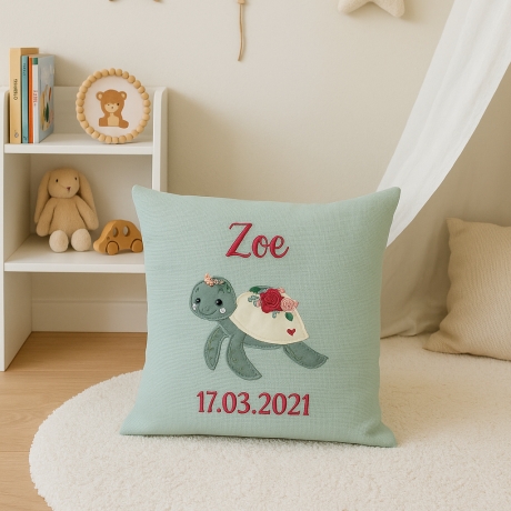 Persoanlisierte Nameskissen mit Schildkröte