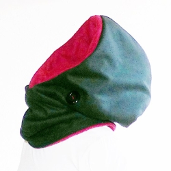 KapuzenLoop - Softshell / wasserdicht / schwarz-bordeaux