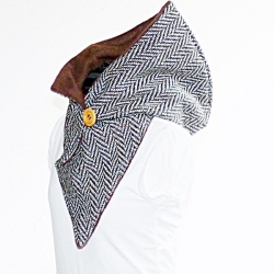 Kapuzenschal - Wollstoff mit Fleece, Schal, Tücher, Kapuze