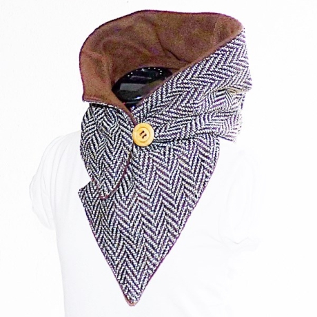 Kapuzenschal - Wollstoff mit Fleece, Schal, Tücher, Kapuze