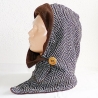 Kapuzenschal - Wollstoff mit Fleece, Schal, Tücher, Kapuze