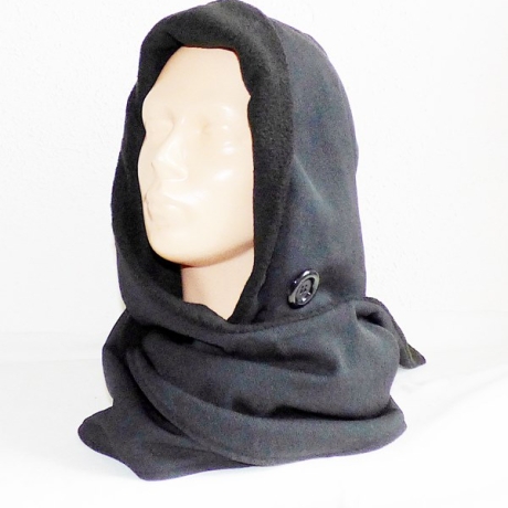 Kapuzenschal (lang) - dunkelgrau/schwarz, Schal, Kapuze
