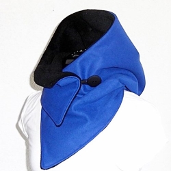 Kapuzenschal-Softshell / wasserdicht / royalblau, Schal, Tücher