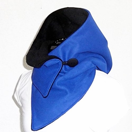 Kapuzenschal-Softshell / wasserdicht / royalblau, Schal, Tücher