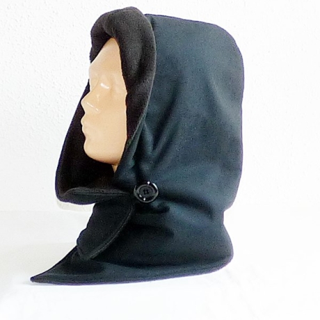 Kapuzenschal - Softshell / wasserdicht / schwarz, Schal