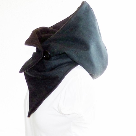 Kapuzenschal - Softshell / wasserdicht / schwarz, Schal