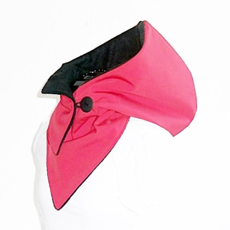 Kapuzenschal Softshell, rot-schwarz, Schal