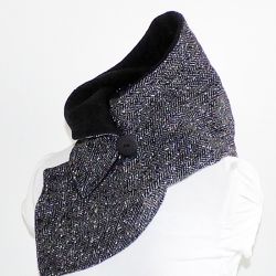 Kapuzenschalkragen schwarz meliert, Schal