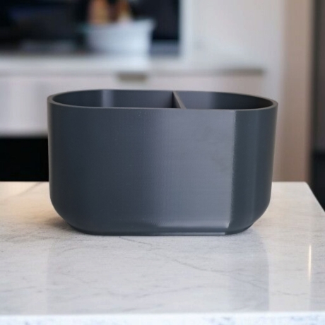 Küchenutensilienhalter – zeitloses Design, zwei Fächer, PLA